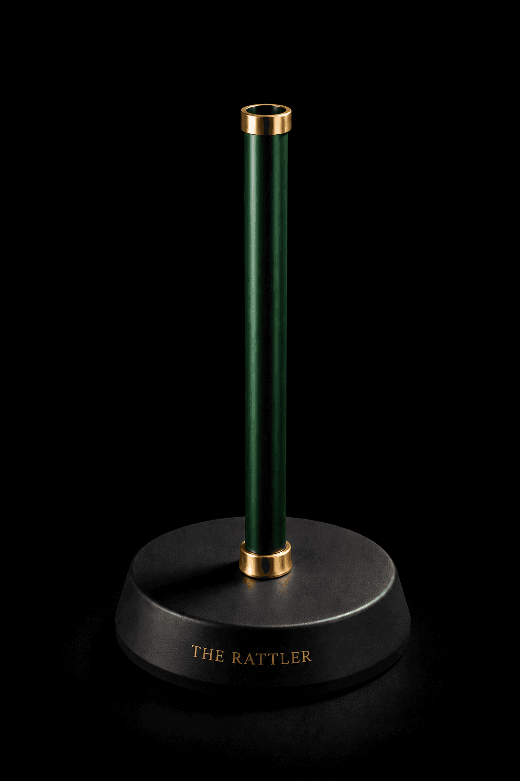 The Rattler custom matching floor display stand included with every build